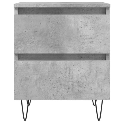 sengebord 40x35x50 cm konstrueret træ betongrå