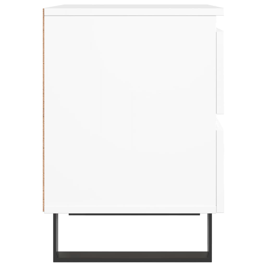 sengebord 40x35x50 cm konstrueret træ hvid