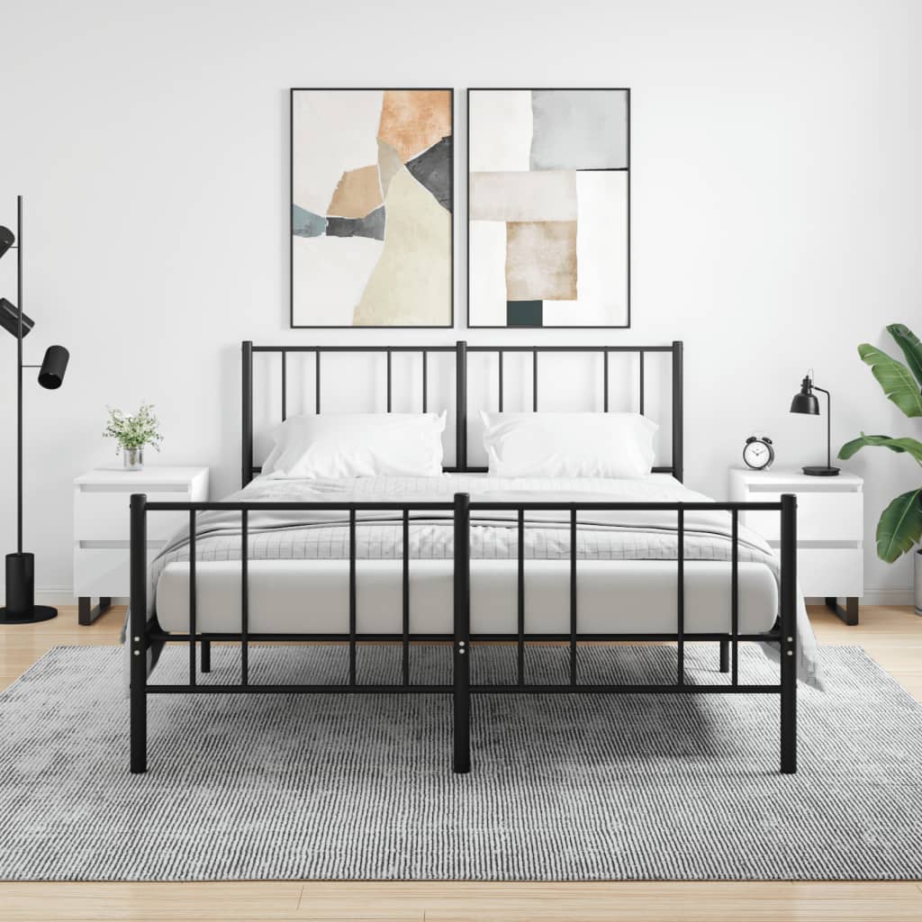 sengeborde 2 stk. 40x35x50 cm konstrueret træ hvid