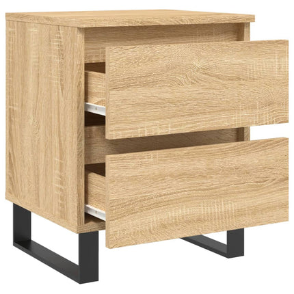 sengeborde 2 stk. 40x35x50 cm konstrueret træ sonoma-eg