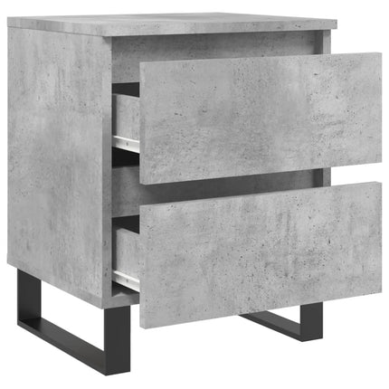 sengebord 40x35x50 cm konstrueret træ betongrå