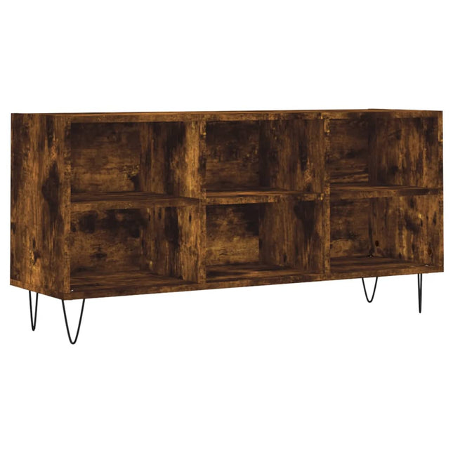 tv-bord 103,5x30x50 cm konstrueret træ røget egetræsfarve