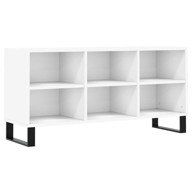 tv-bord 103,5x30x50 cm konstrueret træ hvid
