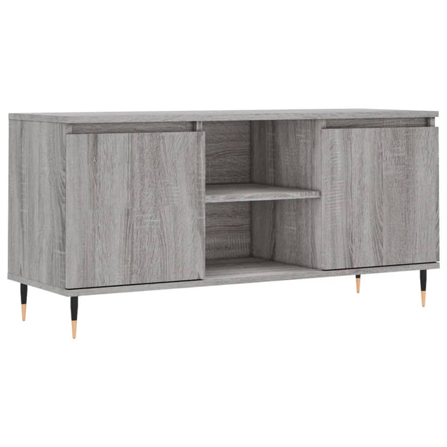 tv-bord 104x35x50 cm konstrueret træ grå sonoma-eg