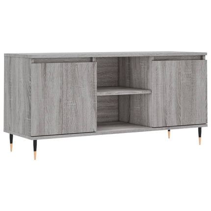 tv-bord 104x35x50 cm konstrueret træ grå sonoma-eg