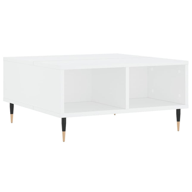 sofabord 60x60x30 cm konstrueret træ hvid