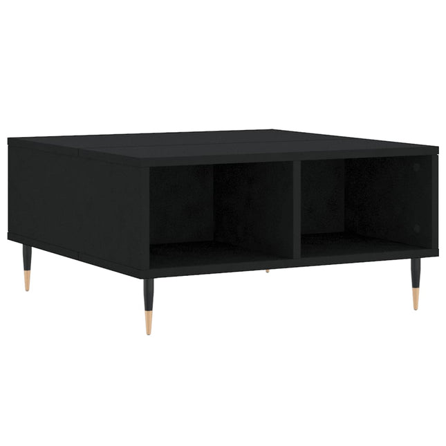sofabord 60x60x30 cm konstrueret træ sort