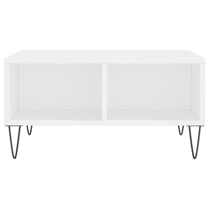 sofabord 60x60x30 cm konstrueret træ hvid