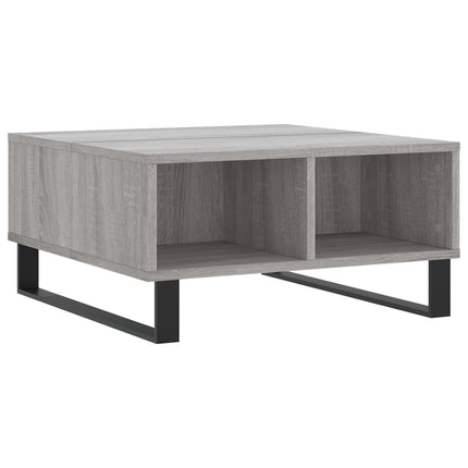 sofabord 60x60x30 cm konstrueret træ grå sonoma-eg
