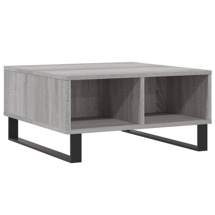 sofabord 60x60x30 cm konstrueret træ grå sonoma-eg