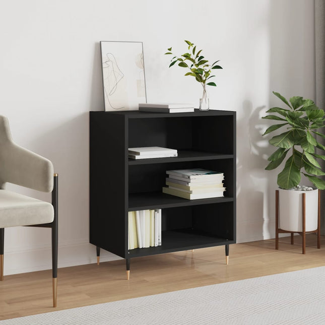 skænk 57x35x70 cm konstrueret træ sort