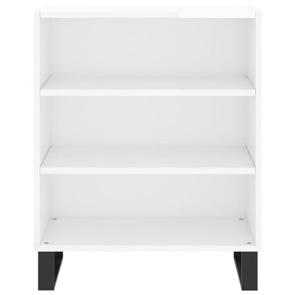 skænk 57x35x70 cm konstrueret træ hvid højglans