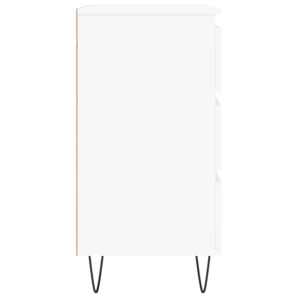 skænk 60x35x70 cm konstrueret træ hvid