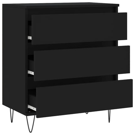 skænk 60x35x70 cm konstrueret træ sort