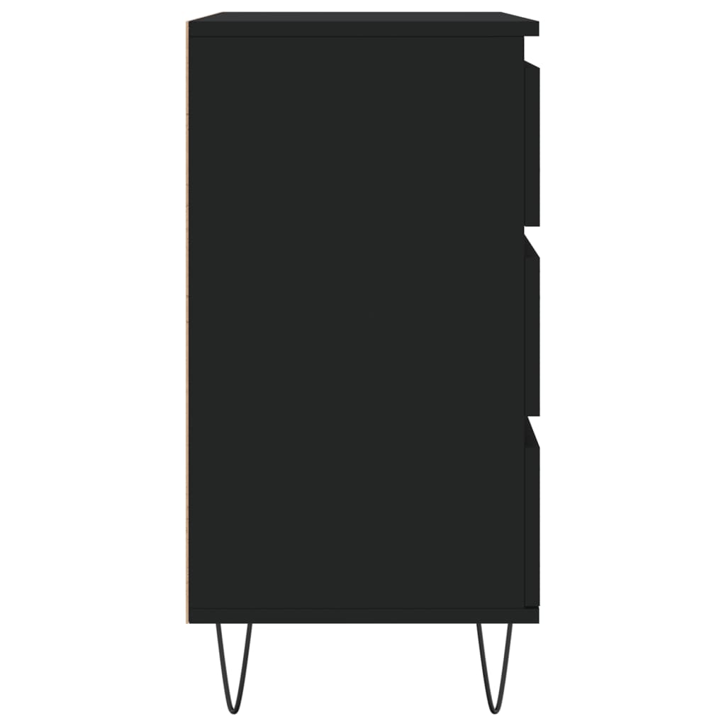 skænk 60x35x70 cm konstrueret træ sort