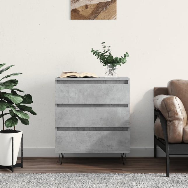 skænk 60x35x70 cm konstrueret træ betongrå