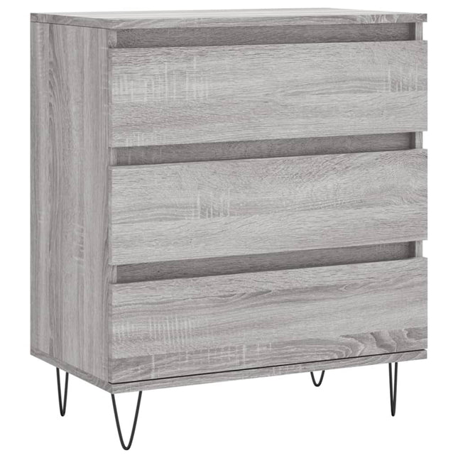 skænk 60x35x70 cm konstrueret træ grå sonoma-eg