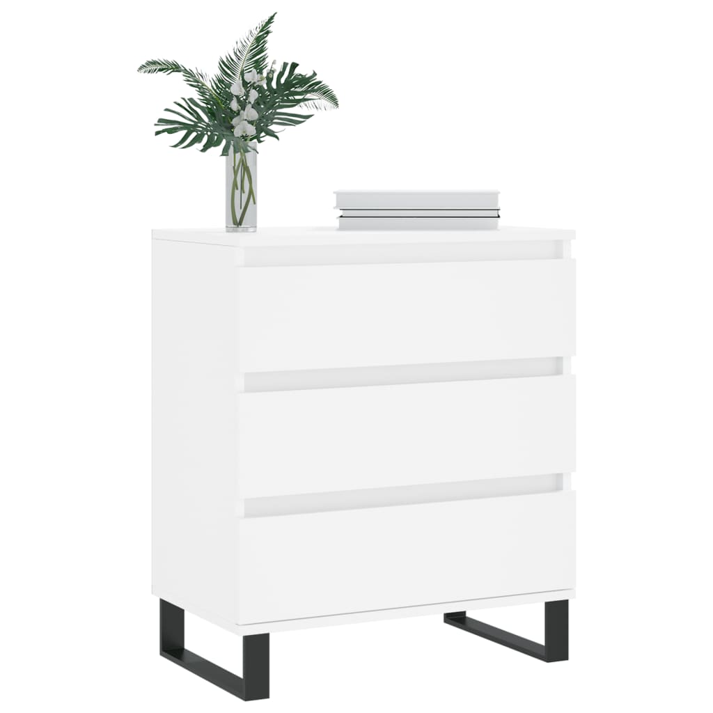 skænk 60x35x70 cm konstrueret træ hvid