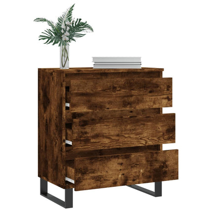 skænk 60x35x70 cm konstrueret træ røget egetræsfarve