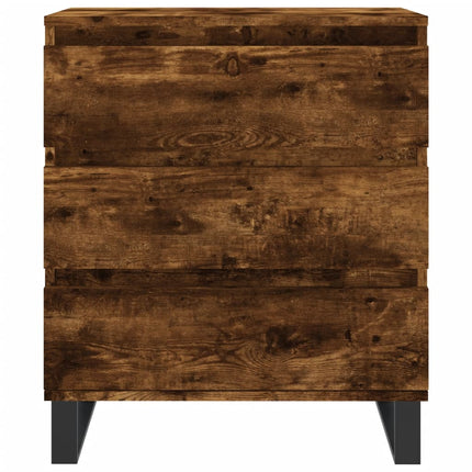 skænk 60x35x70 cm konstrueret træ røget egetræsfarve