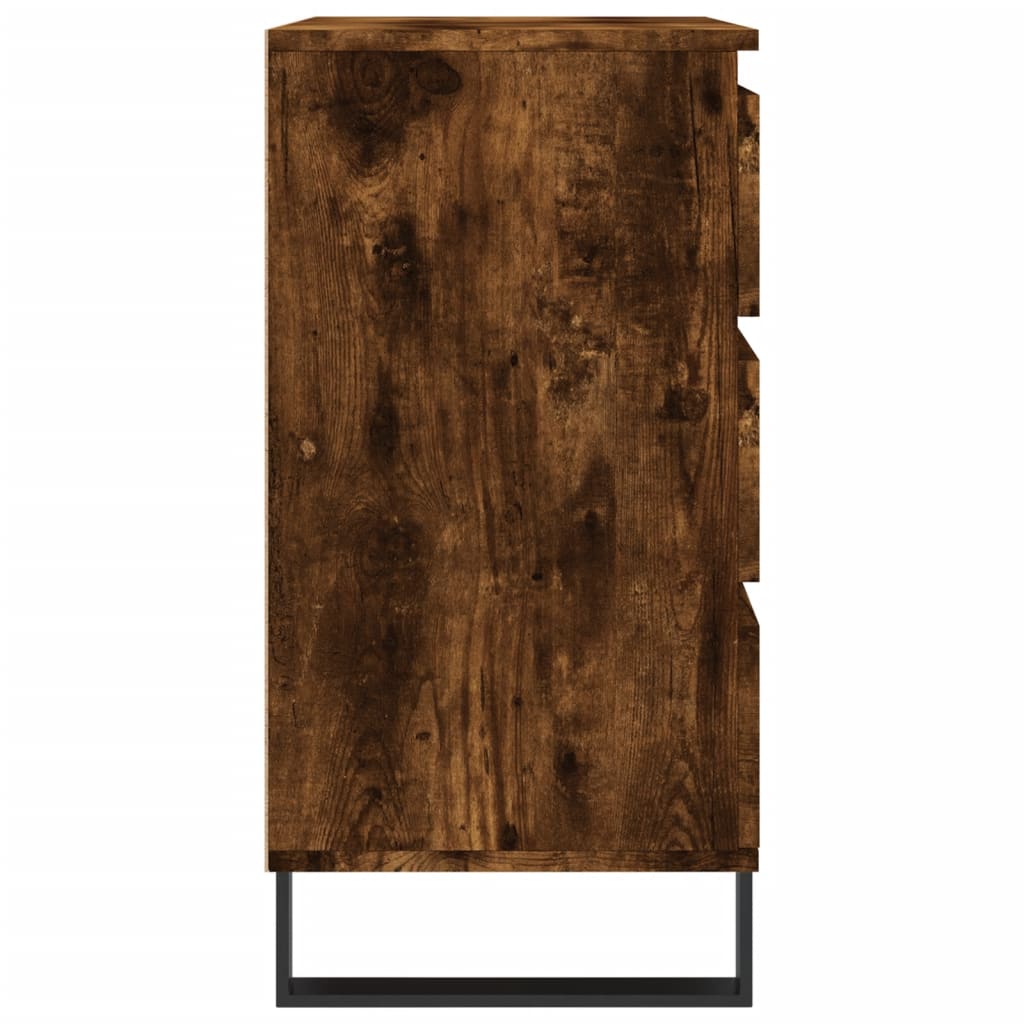 skænk 60x35x70 cm konstrueret træ røget egetræsfarve