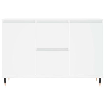 skænk 101,5x35x70 cm konstrueret træ hvid