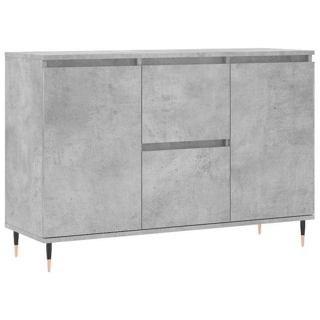 skænk 101,5x35x70 cm konstrueret træ betongrå