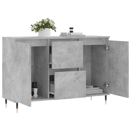 skænk 101,5x35x70 cm konstrueret træ betongrå