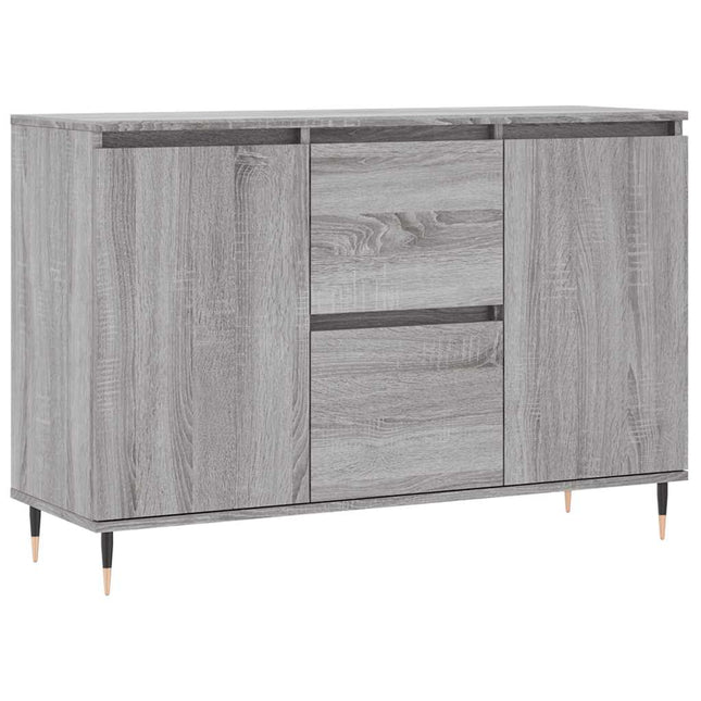skænk 101,5x35x70 cm konstrueret træ grå sonoma-eg