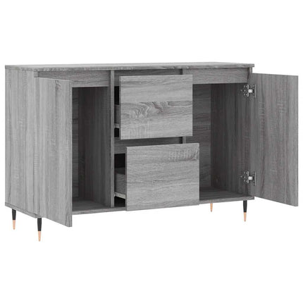 skænk 101,5x35x70 cm konstrueret træ grå sonoma-eg