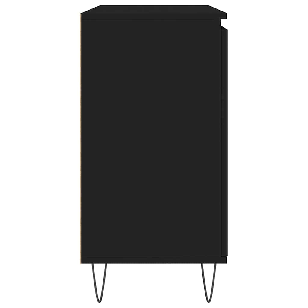 skænk 101,5x35x70 cm konstrueret træ sort