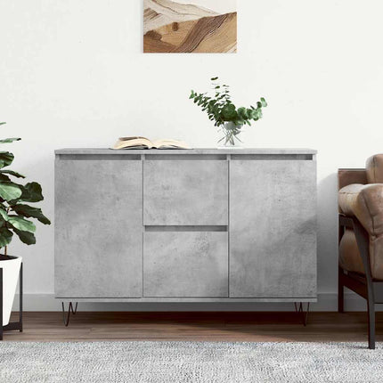 skænk 101,5x35x70 cm konstrueret træ betongrå