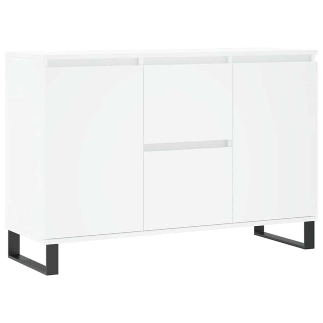 skænk 101,5x35x70 cm konstrueret træ hvid