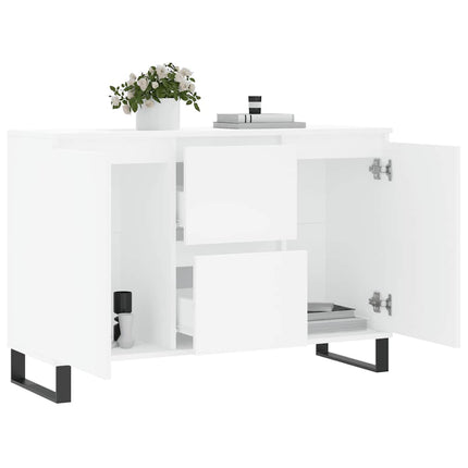 skænk 101,5x35x70 cm konstrueret træ hvid