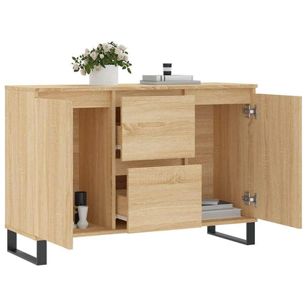 skænk 101,5x35x70 cm konstrueret træ sonoma-eg