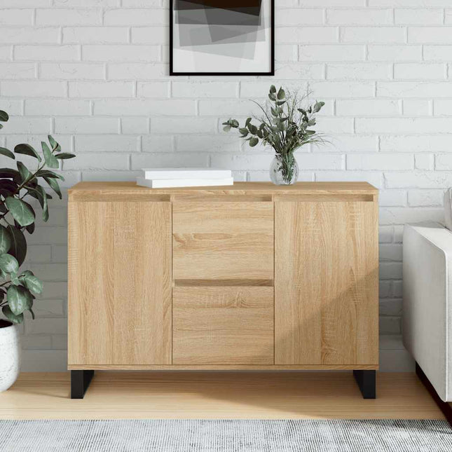 skænk 101,5x35x70 cm konstrueret træ sonoma-eg