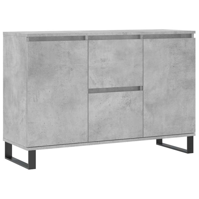 skænk 101,5x35x70 cm konstrueret træ betongrå