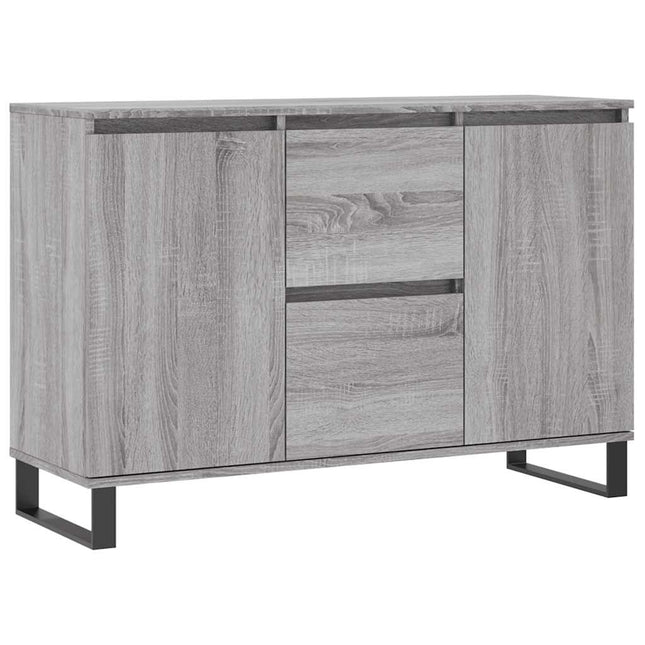 skænk 101,5x35x70 cm konstrueret træ grå sonoma-eg