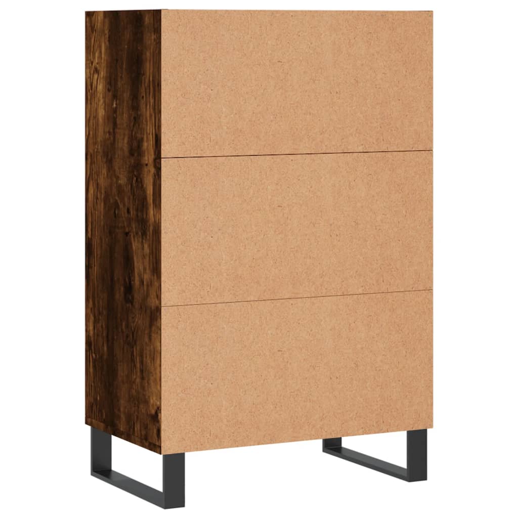 skab 57x35x90 cm konstrueret træ røget egetræ
