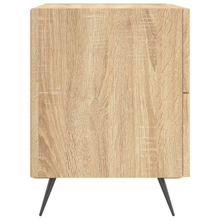 sengeborde 2 stk. 40x35x47,5 cm konstrueret træ sonoma-eg