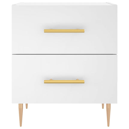 sengeborde 2 stk. 40x35x47,5 cm konstrueret træ hvid