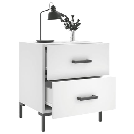 sengebord 40x35x47,5 cm konstrueret træ hvid