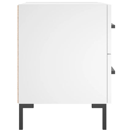 sengebord 40x35x47,5 cm konstrueret træ hvid