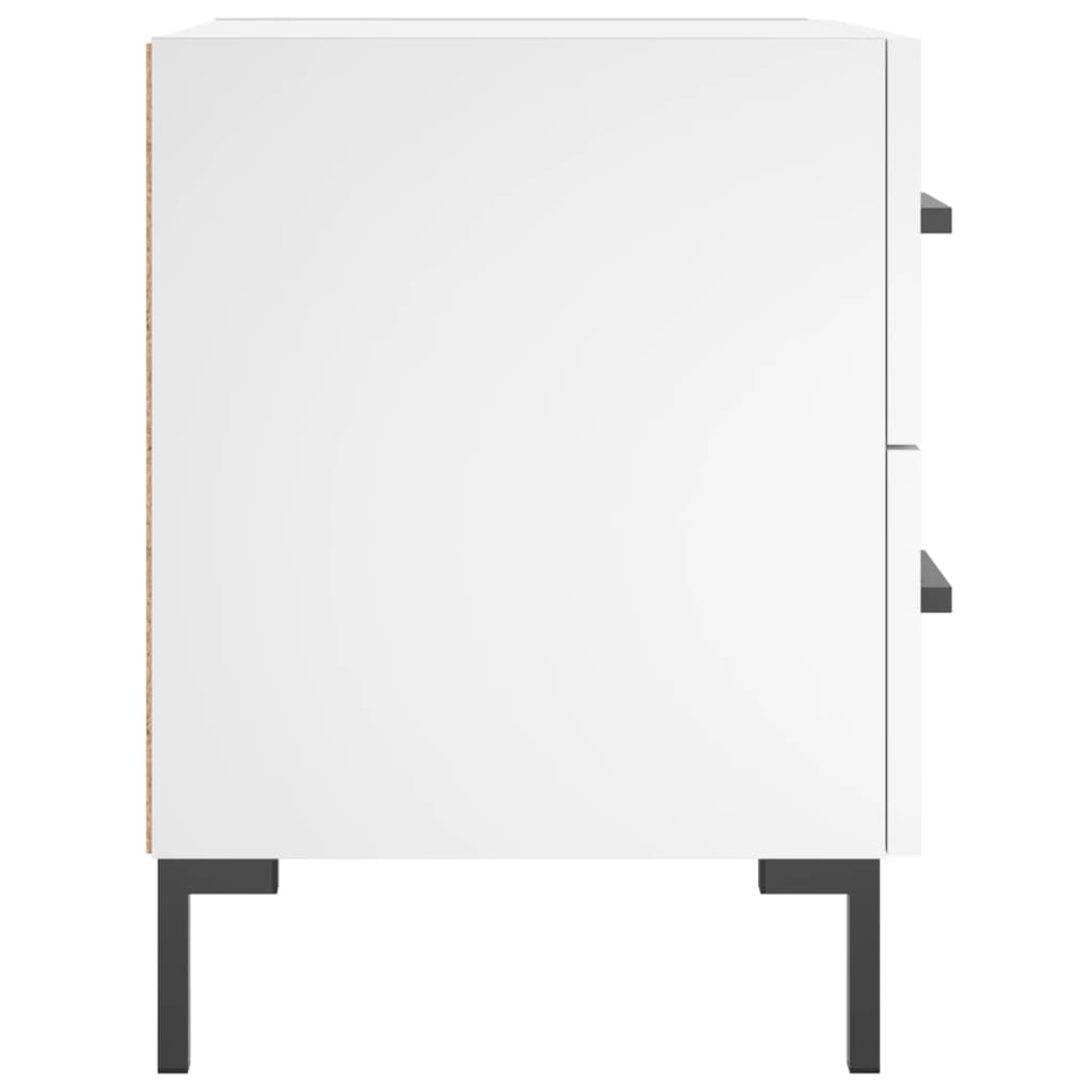 sengebord 40x35x47,5 cm konstrueret træ hvid