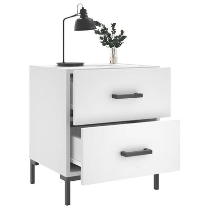 sengeborde 2 stk. 40x35x47,5 cm konstrueret træ hvid