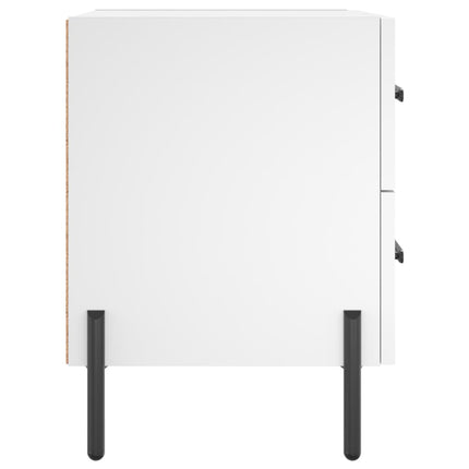 sengebord 40x35x47,5 cm konstrueret træ hvid