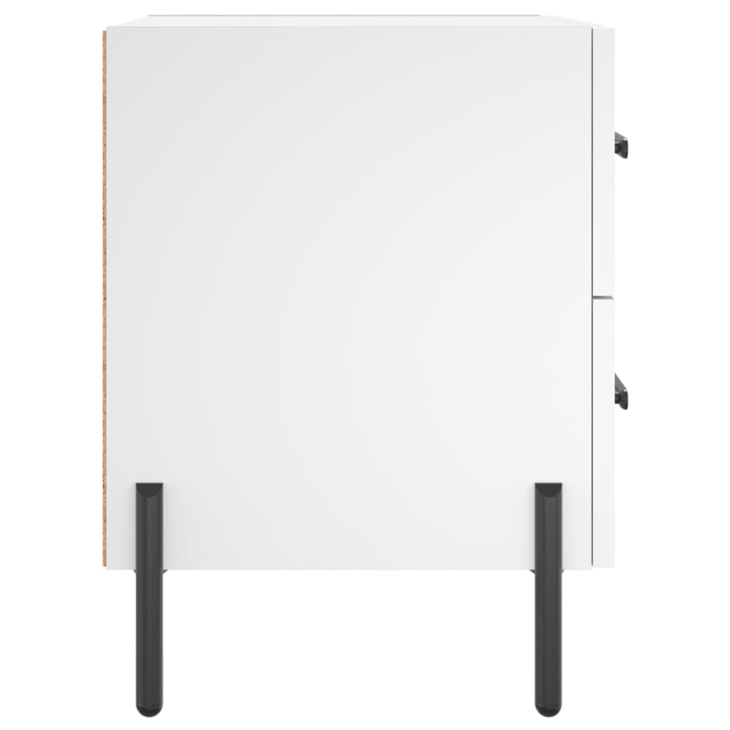 sengebord 40x35x47,5 cm konstrueret træ hvid