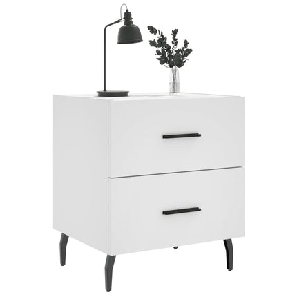sengebord 40x35x47,5 cm konstrueret træ hvid