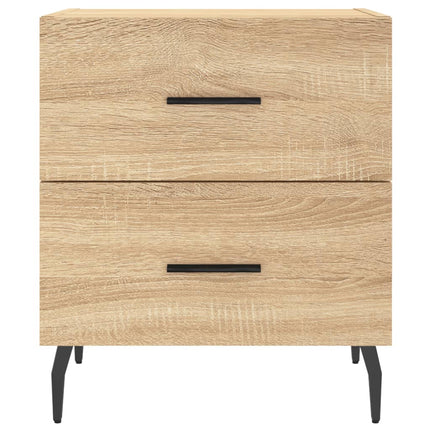 sengeborde 2 stk. 40x35x47,5 cm konstrueret træ sonoma-eg