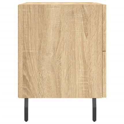 sengeborde 2 stk. 40x35x47,5 cm konstrueret træ sonoma-eg